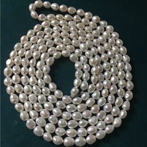 Beautiful 925 IPS Baroque Pearl 80’ necklace
